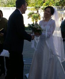 happy couple during their wedding ceremony