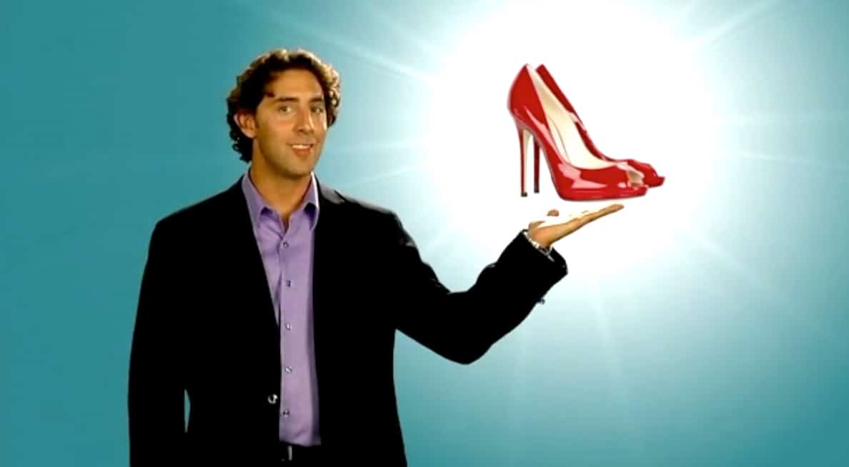 dating coach Evan Marc Katz showing red stiletto heels